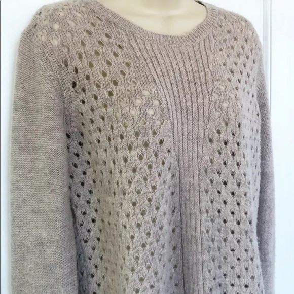Rebecca Taylor Lt Tan Open Knit Pullover Sweater - Picture 2 of 7